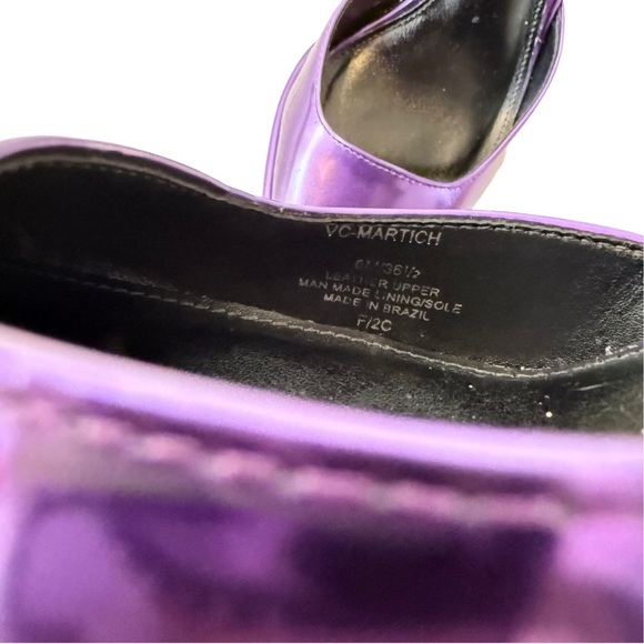 VINCE CAMUTO Martich Party Purple Ankle Strap Platform Pump Block Chunky Heels 6 - Picture 10 of 11